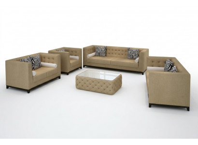 Ledercouch Canapé Sofakompositiounen Sëtzer Kompositioun Design Modern Sofa