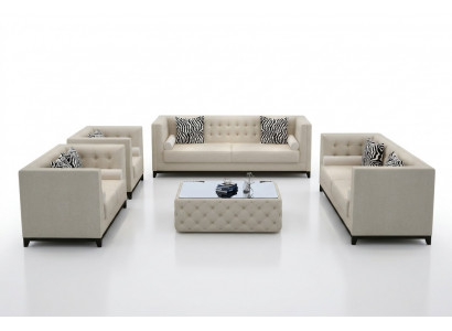 Soffagarnitur Garniture Set Design Sofa Polster Couche Lieder 3 2 Sëtzer