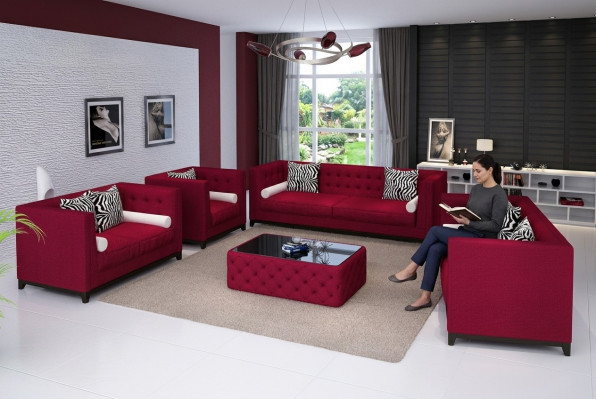 Sofagarnitur Ledersofa Sofa Couchen Sofa Sëtzer Set Polster Couch 3tlg Fautteuil