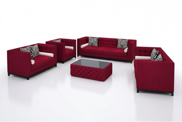 Sofagarnitur Ledersofa Sofa Couchen Sofa Sëtzer Set Polster Couch 3tlg Fautteuil
