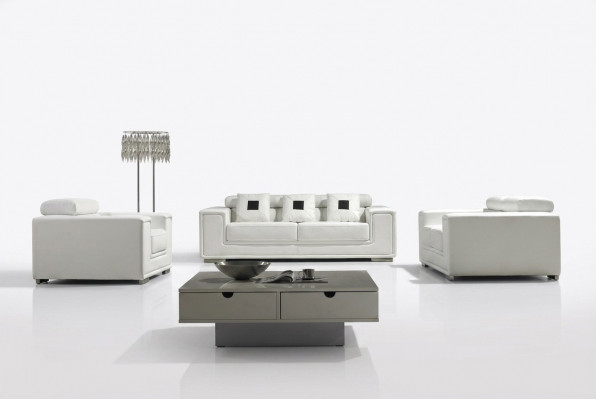 Ledercouch Garnitur Sofagarnitur 3+2 Sëtzer Set Polstersofa Canapé Designersofa Neit
