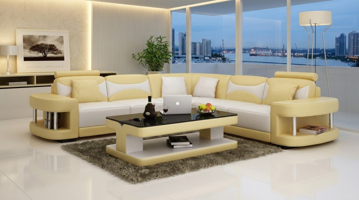 Design Ecksofa Lieder Sofa Couch Polster Eck Sëtz Wunnlandschaft Garnitur