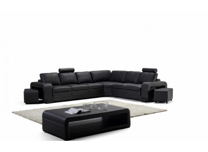 Designer Sofa Canapé Ecksofa mat Pouf Polster Ensemble Wunnlandschaft