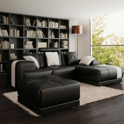 Eckcouch Eckgarnitur L-Form Sofa Ecksofa Garnitur Dekorativ Polster Canapé