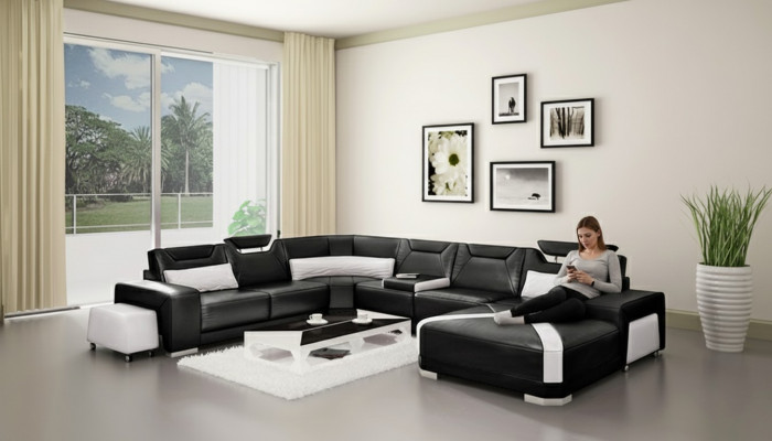 Wohnlandschaft U Form Sofa Eckgarnitur Eckcouch Ecksofa Couche Garnitur