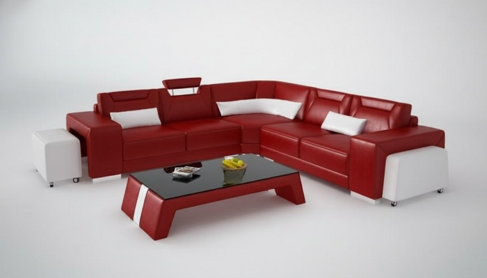 Lieder Modern Canapé Wunnlandschaft Liederkanapé Sofagarnitur Kanapé L Form Couchtisch