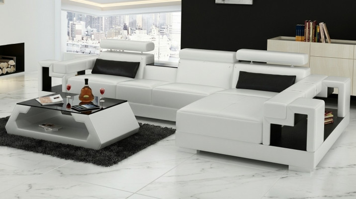 L-Form Sofa Canapé Polster Garnitur Wohnlandschaft Design Ecksofa Lieder