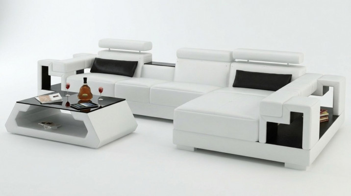 L-Form Sofa Canapé Polster Garnitur Wohnlandschaft Design Ecksofa Lieder