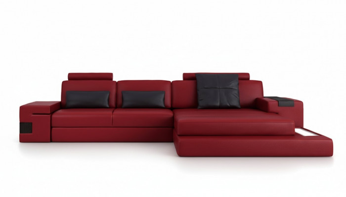 Design-Ecksofa Sofa Couch Polster-Eckgarnitur Ledersofa Sofas Couchen