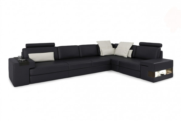 Ledercouch Sofa Modern Polster Lieder Design Eckcouch Couch Stoff