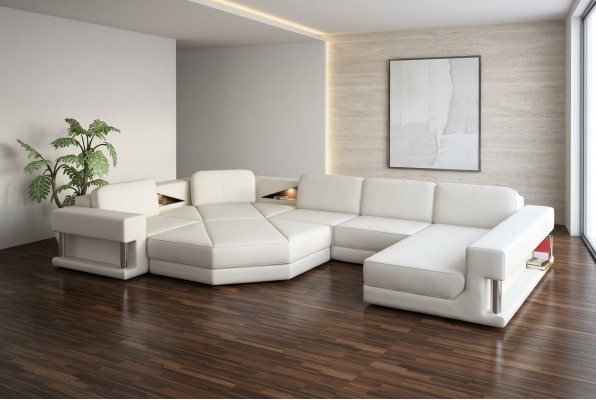 Canapé Eckgarnitur Wohnlandschaft U-Form Sofa Eckcouch Ecksofa Garnitur
