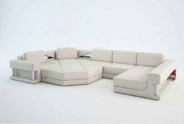 Canapé Eckgarnitur Wohnlandschaft U-Form Sofa Eckcouch Ecksofa Garnitur