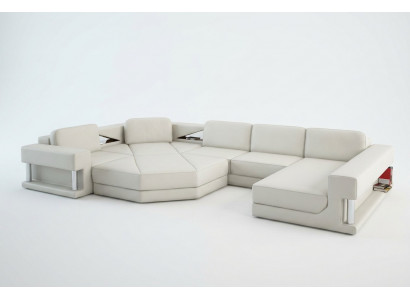 Canapé Eckgarnitur Wohnlandschaft U-Form Sofa Eckcouch Ecksofa Garnitur