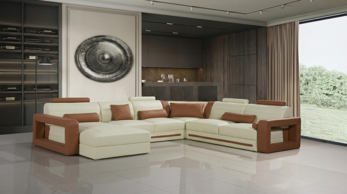 Designer Canapé U-Form Eckcouch Polster Canapé Lieder Garnituren Wunnlandschaft Neit