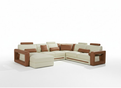 Designer Canapé U-Form Eckcouch Polster Canapé Lieder Garnituren Wunnlandschaft Neit