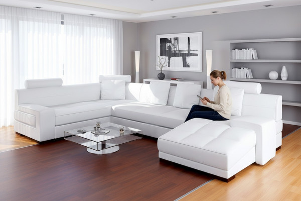 Wunnlandschaft Eckcanapé Canapé Couch Polster Sëtz Garnitur Canapéen Couchen