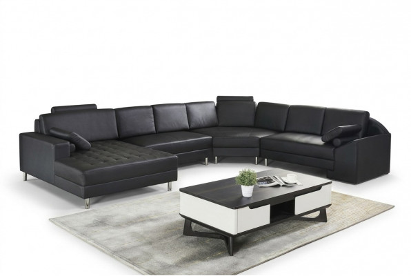 Eckcouch U Form Sofa Canapé Couchage Polstersofa Wunnlandschaft Ledersofa