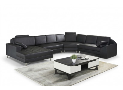 Eckcouch U Form Sofa Canapé Couchage Polstersofa Wunnlandschaft Ledersofa