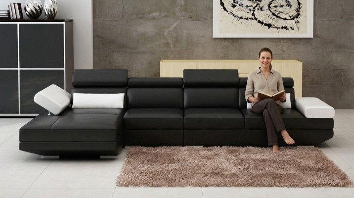Liederkanapé L-Form Couch Wunnlandschaft Eckkanapé Garnitur Design Modern