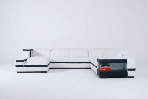 Designer Canapé Sofa Ecksofa mat Hocker Garnitur Wunnlandschaft Polster
