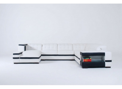 Designer Canapé Sofa Ecksofa mat Hocker Garnitur Wunnlandschaft Polster