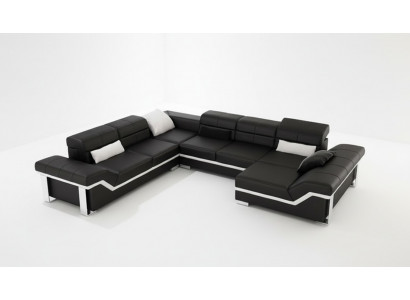 Eck Canapé Designer Sëtz Miwwel Couchen Modern Sofa Eckgarnitur U Form Polster.