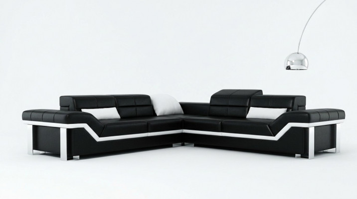 Ledersofa L-Form Canapé Wunnlandschaft Ecksofa Garnitur Design Dekor Modern