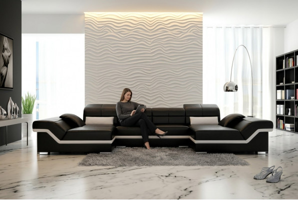 Eckcouch Canapé Couchage Polstersëtz Wunnlandschaft Lieder Eck Garnitur U Form