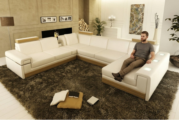 Ledersofa Couch Sofagarnitur Ecksofa Eck Garnitur Design Modern Sofa