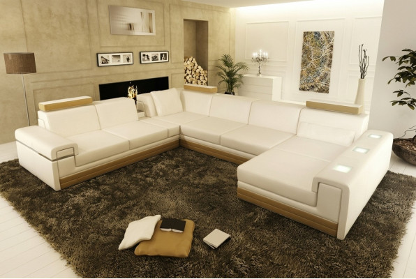 Ledersofa Couch Sofagarnitur Ecksofa Eck Garnitur Design Modern Sofa