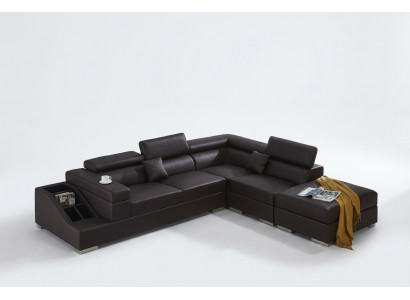 Modern Couch Eckgarnitur L-Form Polster Ecker Canapé Designer Sëtz Miwwelen