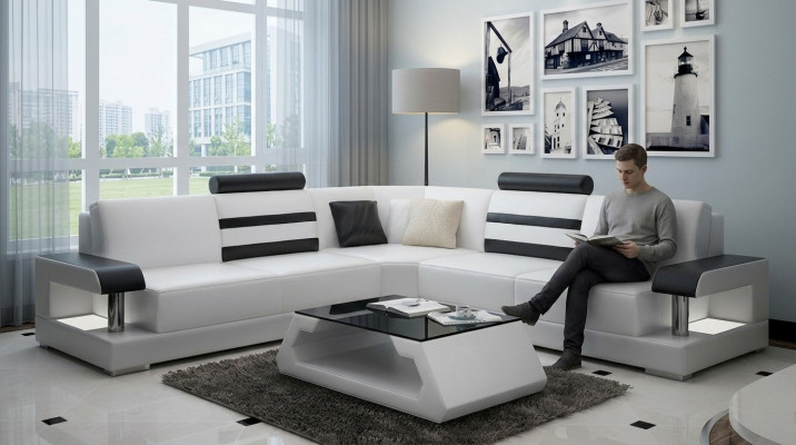 Eckcouch Lieder Sofa Couch Polstersëtz Eck Sëtz Wunnlandschaft Garnitur L Form