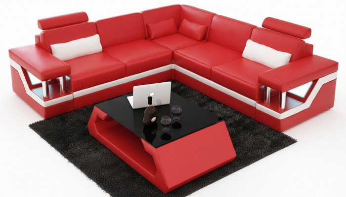 Couch Ecksofa Lieder Wunnlandschaft Garnitur Design Modern Sofa L-Form