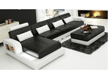 Miwwelen Ecksofa Lieder Sofa Canapé Polster Eck Sëtz Wunnlandschaft Garnitur
