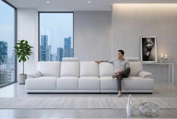 Sofa Sofagarnitur Canapé Eck Canapé XXL grouss laang Sofa 6 Sëtzplazen Canapéen