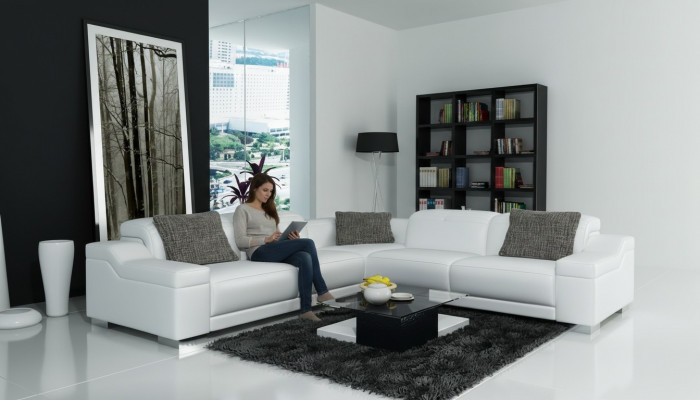 Eckcouch Sofa Canapé Polstersëtzer Wohnlandschaft Lieder Eck Dekor Canapéen Garnitur