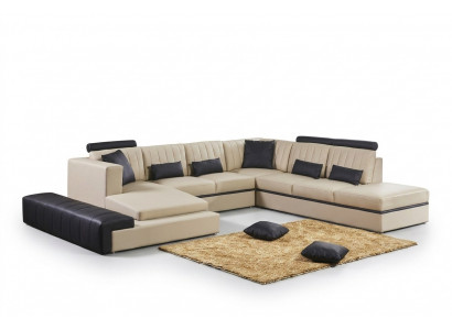 Lieder Modern Couch Wunnlandschaft Ledersofa Sofagarnitur Sofa U-Form