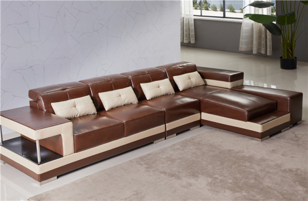 Eckcouch Lieder Wunnlandschaft Garnitur Design Modern Canapé L-Form Braun