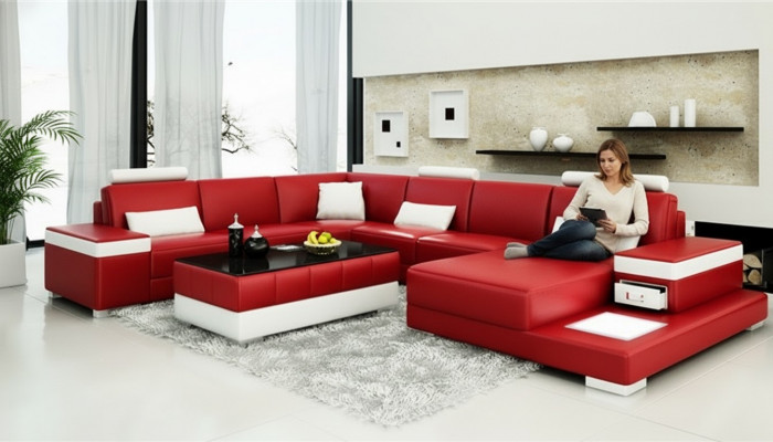 Designer Sofa Couch Ecksofa Luxus Polster Garnitur Wunnlandschaft U-Form Neit