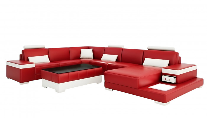 Designer Sofa Couch Ecksofa Luxus Polster Garnitur Wunnlandschaft U-Form Neit