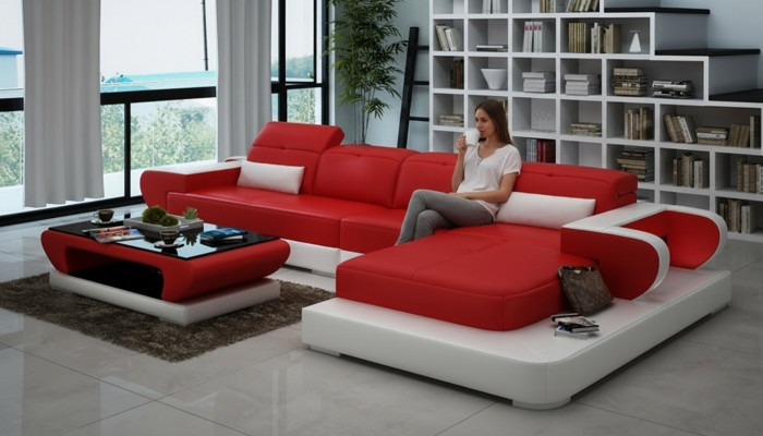 Ecksofa Sofagarnitur Lieder Sofa Eck Polster Hocker Set Rout Designer Kanapé Nei