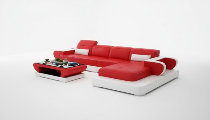Ecksofa Sofagarnitur Lieder Sofa Eck Polster Hocker Set Rout Designer Kanapé Nei