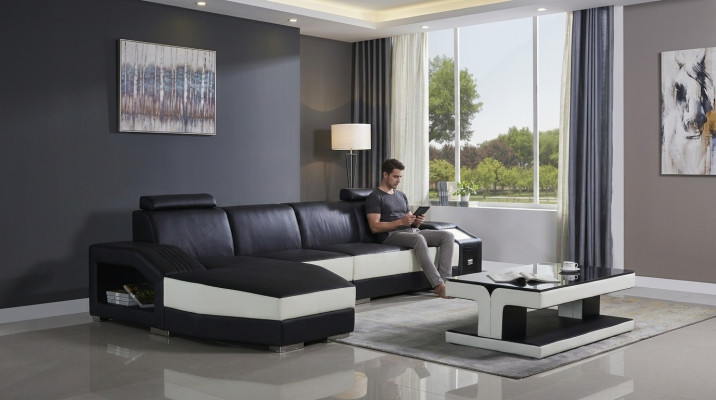 Lieder Modern Couch Wunnlandschaft Ledersofa Sofagarnitur Miwwelen Sofa