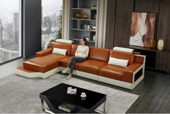 Garnitur L Form Couchen Sofa Wunnlantschaft Exklusiv Wunnzëmmer
