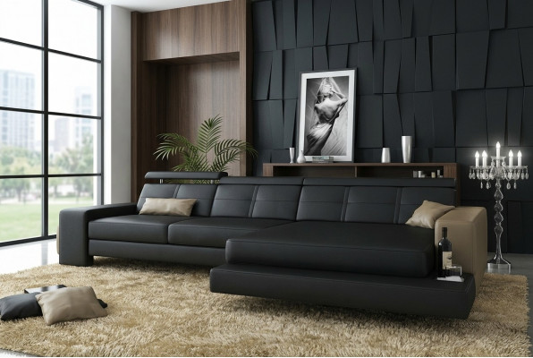 Garnitur Designer Canapé Couch Ecksofa mat Hocker Wunnlandschaft Polster