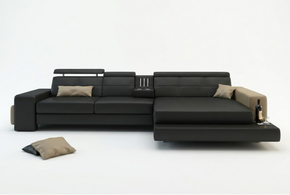 Garnitur Designer Canapé Couch Ecksofa mat Hocker Wunnlandschaft Polster