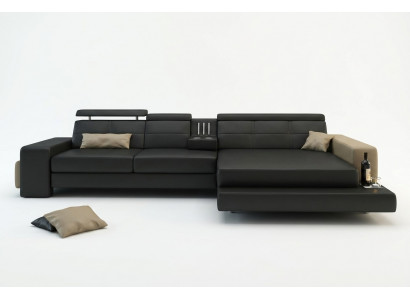 Garnitur Designer Canapé Couch Ecksofa mat Hocker Wunnlandschaft Polster