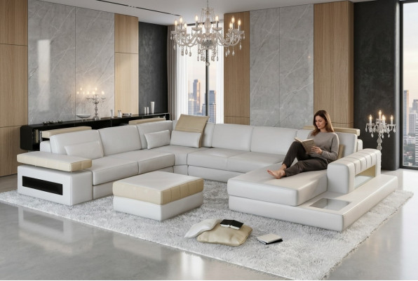 Eckcanapé Polster Garnitur Canapéen Couchen nei Canapé Couch Wunnlandschaft