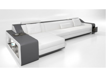 Designer Sofa Couch Ecksofa mat Hocker Wunnlandschaft Polster Garnitur