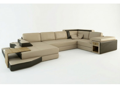 Design Eckcouch U-Form Lieder Wunnlandschaft Sofa Polster Sëtz Ecksofa